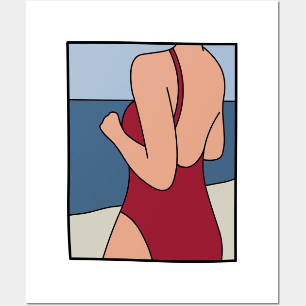 swimwear girl Wall Art by abstractsmile